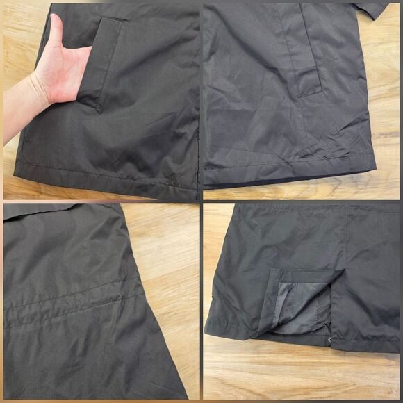 🩵NWT Black Anorak Lightweight Hooded Rain Jacket Large - Picture 10 of 14